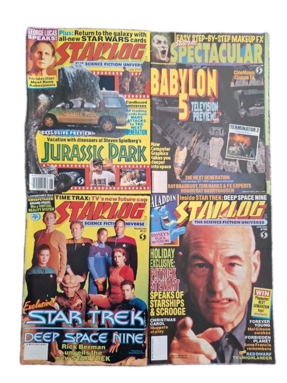 Starlog Magazine Lot J for JURASSIC PARK STAR TREK DEEP SPACE NINE BABYLON 5 FX